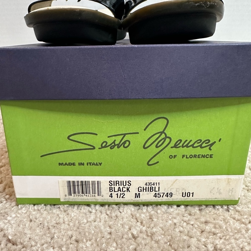 Vintage Sesto Meucci Black Beaded Slide Sandals, size 4.5M, pre loved - Picture 4 of 6